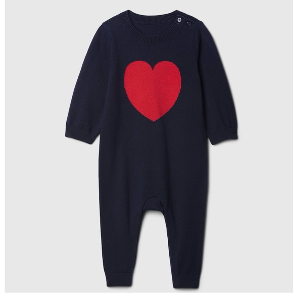 GAP Navy Jumpsuit with Red Heart - Picture 1 of 6